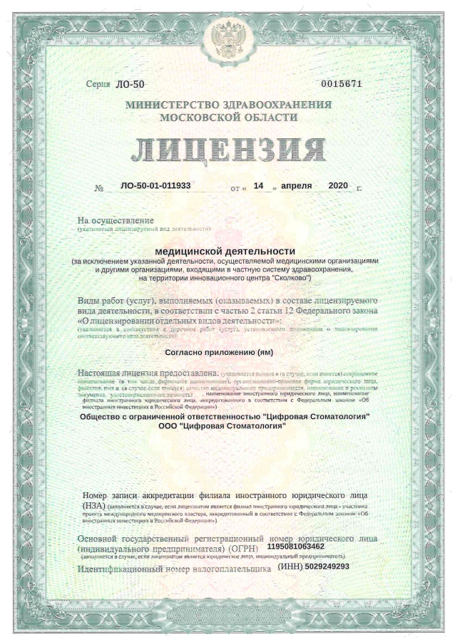 Лицензия Мытищи стр1